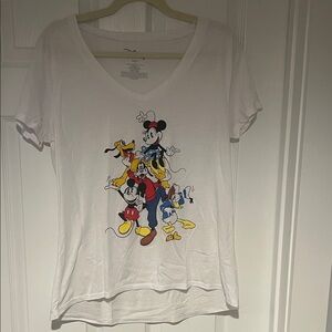 Disney Cream V-Neck Tee